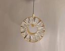 Ver imagem 2 de Pendente Redondo de Cristal Dourado 15cm Led 8w 3500k Bivolt