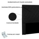 Ver imagem 5 de Cabeceira Estofada Tina Solteiro Fixação no Box Mdf-mdp Suede Preto Loja Sheep
