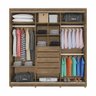Guarda Roupa 3 Portas de Correr Veneto 5 Gavetas com Pés - Lanza:Noce Bronze Flex - 3