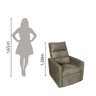 Poltrona Do Papai Reclinável Matrix Turin Suede Marrom - 12
