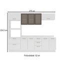 Ver imagem 4 de Cozinha Completa Amara 10 Portas 4 Gavetas com Vidro 40250782 Branco - Politorno