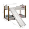 Beliche com Escorregador Casa Sabrina Branco - 2