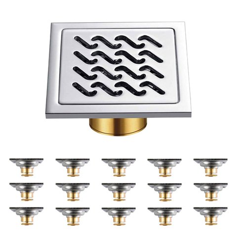Ralo Inox 10x10 Lavabo Higienico Kit 15 Uni Anti Odor Anti Inseto Banheiro Box Casa Varanda Quintal