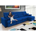 Ver imagem 3 de Sofá Coliseu 4.00m Retrátil e Reclinável Super Pillow - Azul