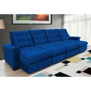 Ver imagem 1 de Sofá Coliseu 4.00m Retrátil e Reclinável Super Pillow - Azul