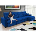 Ver imagem 6 de Sofá Coliseu 4.00m Retrátil e Reclinável Super Pillow - Azul