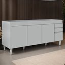 Ver imagem 1 de Balcão de Cozinha para Pia 180cm 4 Portas sem Tampo Dallas Cinza Claro - Lumil Lumil Móveis