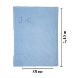 Cobertor Bebê Microfibra Cachorrinho Azul 1,10M X 85Cm Papi - 2
