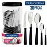 Faqueiro Tramontina Jogo De Talheres 30 Peças Inox Preto New - 2
