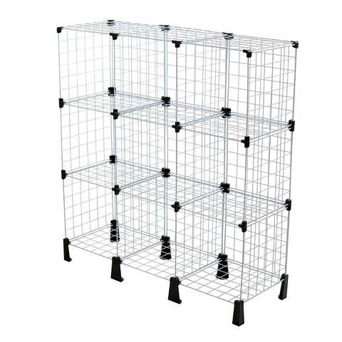 Balcão de tela aramado 9 nichos:Branco