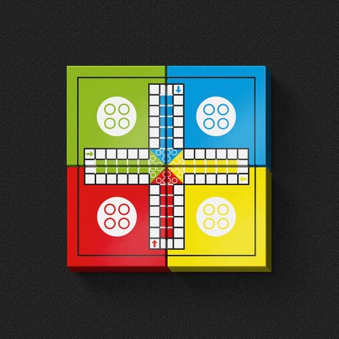 Ludo - Quadros Modulares ou Placas Modulares Decorativas com 4 Peças