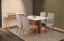 Ver imagem 1 de Mesa de jantar + 4 cadeiras Milão tampo Atenas 140 cm Cinza