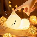 Ver imagem 3 de Luminária Mesa Colorido Gatinho Fofo Recarregavél Silicone