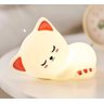 Luminária Mesa Colorido Gatinho Fofo Recarregavél Silicone - 2