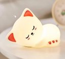 Ver imagem 2 de Luminária Mesa Colorido Gatinho Fofo Recarregavél Silicone