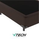 Ver imagem 5 de Cama Box Solteiro Cama Box Estrutura em Madeira Revestimento em Tecido Marrom Vtech