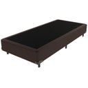Ver imagem 1 de Cama Box Solteiro Cama Box Estrutura em Madeira Revestimento em Tecido Marrom Vtech