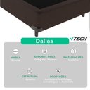 Ver imagem 2 de Cama Box Solteiro Cama Box Estrutura em Madeira Revestimento em Tecido Marrom Vtech