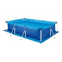 Ver imagem 4 de Piscina Estruturada Premium Retangular PVC com Estrutura em Aco Capa Forro Filtro 2200L 127V Azul