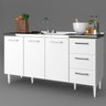 Gabinete Balcão para Pia de 160cm 3 Portas 3 Gavetas Branco - 3