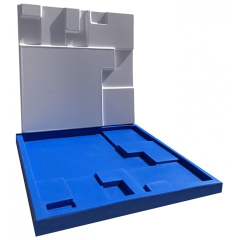Forma Silicone Gesso Parede 3d - Mosaico Liso