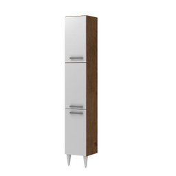 ARMARIO PANELEIRO 3 PORTAS MILLA CASTANHO BRANCO - 1