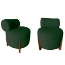 Ver imagem 1 de Kit 2 Poltronas Decorativa Mônaco Veludo Verde