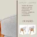 Ver imagem 4 de Kit 4 Cadeiras Lithi em Linho Cinza-Claro Design Elegante & Delicado