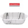 Travessa De Porcelana Retangular Refrataria Marble Marmore Hauskraft 400Ml 19X11Cm - 1