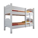 Ver imagem 1 de Beliche Madrid com Colchão Vira 2 Camas Grades de Proteção e Cama Removível Infantil - Branco