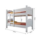 Ver imagem 2 de Beliche Madrid com Colchão Vira 2 Camas Grades de Proteção e Cama Removível Infantil - Branco