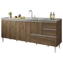 Ver imagem 1 de Gabinete Balcão para Pia 2 Metro com Gavetão Castanho