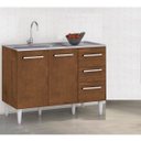 Ver imagem 1 de Gabinete Balcão Para Pia de 1,20 mt Milla Castanho