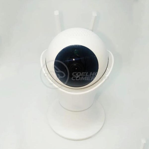 Câmera IP C360 de Segurança Wifi 2 Antenas Robô HD 1080P sem Fio 360º Áudio Visão Noturna - 8165Hp - 7