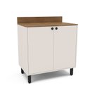 Ver imagem 2 de Balcão de Cozinha 2 Portas com Tampo 80cm Off White e Branco Yescasa