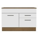 Ver imagem 4 de Balcão de Pia Cozinha 1 Porta e 2 Gavetas (Com Tampo) Rustic/Branco Agata Madesa