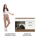 Ver imagem 6 de Balcão de Pia Cozinha 1 Porta e 2 Gavetas (Com Tampo) Rustic/Branco Agata Madesa