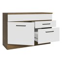 Ver imagem 5 de Balcão de Pia Cozinha 1 Porta e 2 Gavetas (Com Tampo) Rustic/Branco Agata Madesa