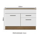 Ver imagem 3 de Balcão de Pia Cozinha 1 Porta e 2 Gavetas (Com Tampo) Rustic/Branco Agata Madesa