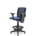 Ver imagem 3 de Cadeira Caixa Alta Brizza Plaxmetal Tela Azul Back System com Braços Assento Vinil Azul T32