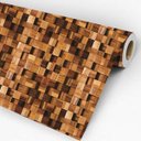 Ver imagem 4 de Papel de Parede Adesivo Madeira Quadriculado Cozinha Sala Resistente a Água