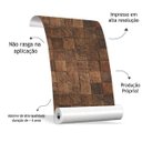 Ver imagem 4 de Papel de Parede Adesivo Madeira Quadriculado Quarto Cozinha Sala Resistente a Água