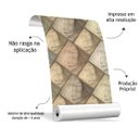 Ver imagem 6 de Papel de Parede Adesivo Madeira Arabesco Geométrico Cozinha Quarto Sala Auto-colante