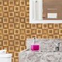 Ver imagem 4 de Papel de Parede Adesivo Madeira Arabesco Quadriculado Cozinha Quarto Sala Envio Rápido