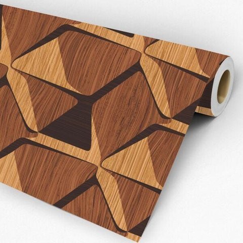 Papel de Parede Adesivo Madeira Abstrato Cozinha Quarto Sala Resistente a Água