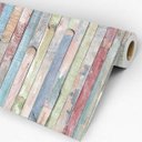 Ver imagem 6 de Papel de Parede Adesivo Madeira Colorido Cozinha Quarto Sala Envio Rápdio