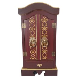 Oratório Capela com Porta e Gaveta para Imagens de até 20cm Vinho - 1