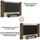 Ver imagem 3 de Painel Supenso para Tv 47 Pol 120 Cm Pinho Ripado Off White Arly