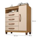 Ver imagem 6 de Guarda Roupa Casal Módena com Cômoda Sapateira Cannes Carvalho Americano Off White – Incorplac