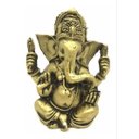 Ver imagem 1 de Ganesha Baby Meditando Dourado em Resina 10 cm